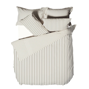 Yard Hebden Melange Beige Stripe Duvet Cover Set